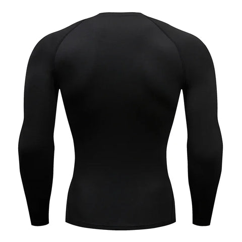 Men Running Compression T-shirt Long sleeves Sport Tees Gym Fitness Sweatshirt Male Jogging Tracksuit Homme Athletic Shirt Tops - Zen Fit Plus
