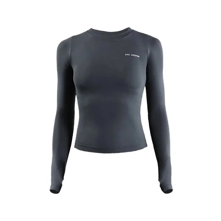 Fitness Tops Women Tight Sports Long Sleeve Yoga Clothing Running Training Clothes Gym Workout Shirt Comfortable Training Cloth Zen fit plus