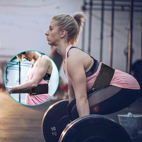 Weight Lifting Belt Back Support Workout Belt with Metal Buckle for Men Women Gym Squats Deadlifts Powerlifting Cross Training Zen fit plus
