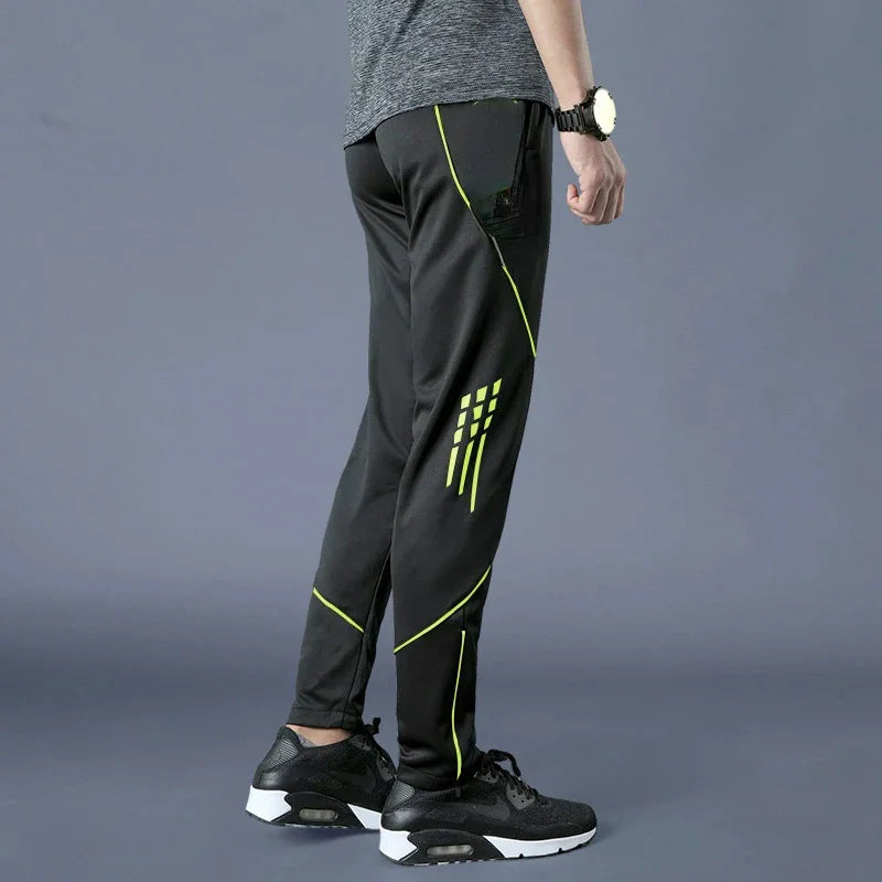 New Running Pants Men Sports Football Training Pants Football Pockets Zipper Women Gym Fitness Jogging Pants Legging Pants Zen fit plus