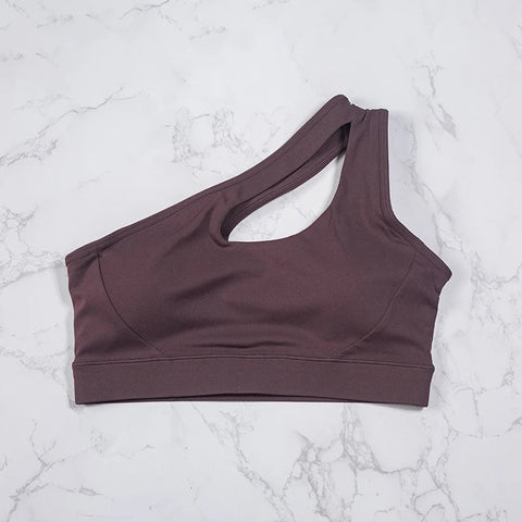 DIAS FIT JOY Women One Shoulder Sports Bras Yoga Top Vest Yoga Gym outdoor sport Running Fitness Underwear Zen fit plus