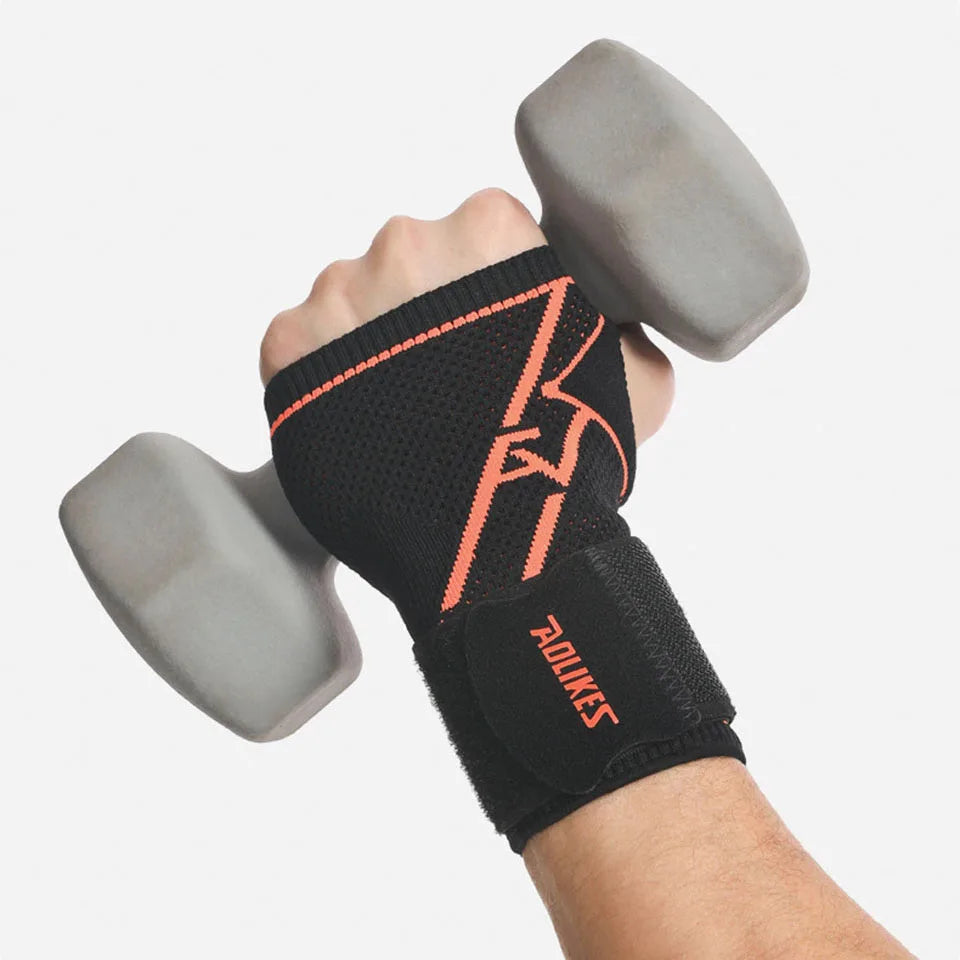 AOLIKES 1PC Wrist Guard Support Arthritis Gloves Sprain Band Elastic Bandage Wrist Protector Hand Brace Elastic Sports Wristband Zen fit plus
