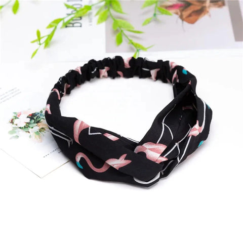 Fashion Women Girls Summer Bohemian Hair Bands Print Headbands Vintage Cross Turban Bandage Bandanas HairBands Hair Accessories Zen Fit Plus