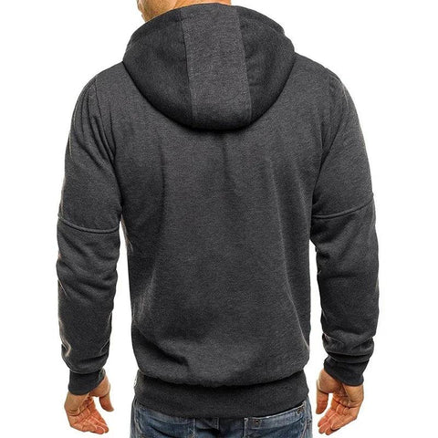 Men's Hoodies Long Sleeve Sweatshirt Zipper Design Hooded Sweatshirt for Men Clothing Sportswear Slim Fit Casual Jacket - Zen Fit Plus