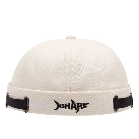 Vintage Brimless Hat Breathable Shark Beanie Hat Cotton Retro Men Adjustable Docker Cap Literary Sailor Cap Women Hip Hop Hat Zen Fit Plus