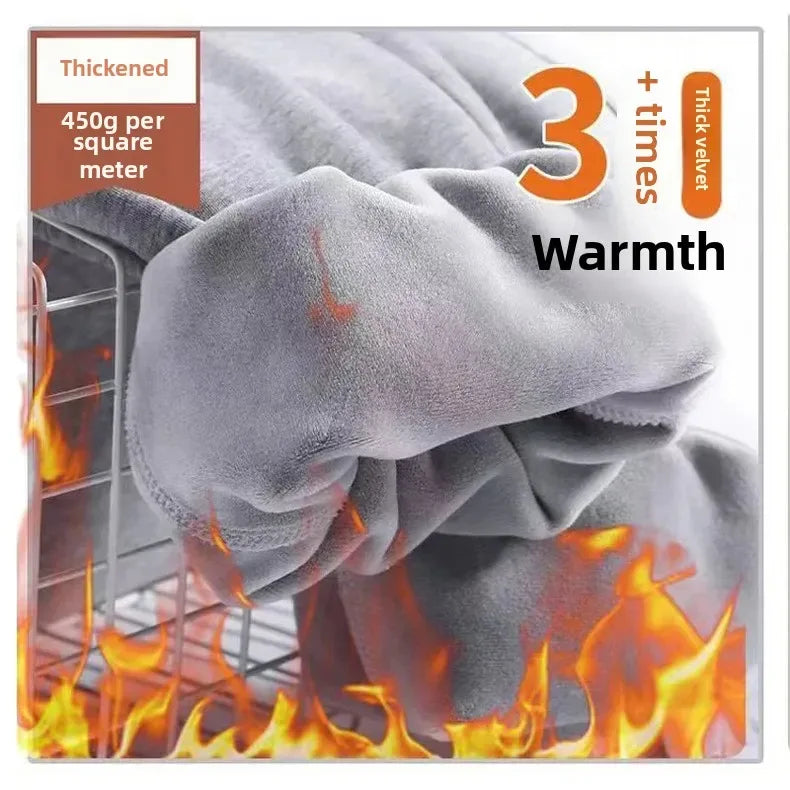 Thickened Fleece Cotton Hoodie Unisex Oversized round Neck Solid Color Couple's Sweatshirt Versatile Autumn Winter New Arrival - Zen Fit Plus