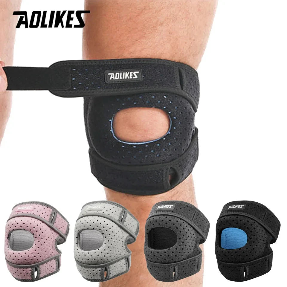 AOLIKES 1PC Patella Knee Brace Knee Compression Sleeve Support for Women Men Knee Pain Arthritis Pain Sport Knee Guard Knee Pads Zen Fit Plus