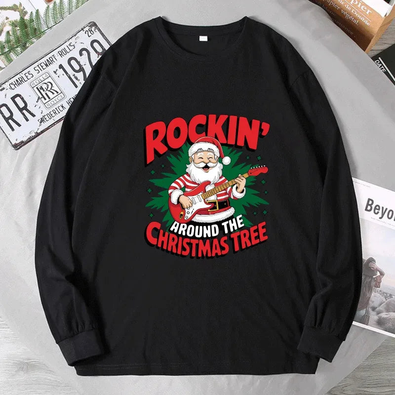 Men's Christmas Sweatshirts Plus Size 1XL-7XL Xmas Funny Hoodie Tops Adult Autumn Pullover Shirts Male Clothing 110-190KG - Zen Fit Plus