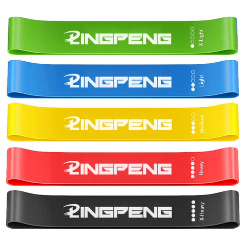 LINGPENG Resistance Band Set for Men and Women 5 Elastic Bands with Different Resistance Levels for Long Workouts Home Gym Zen fit plus