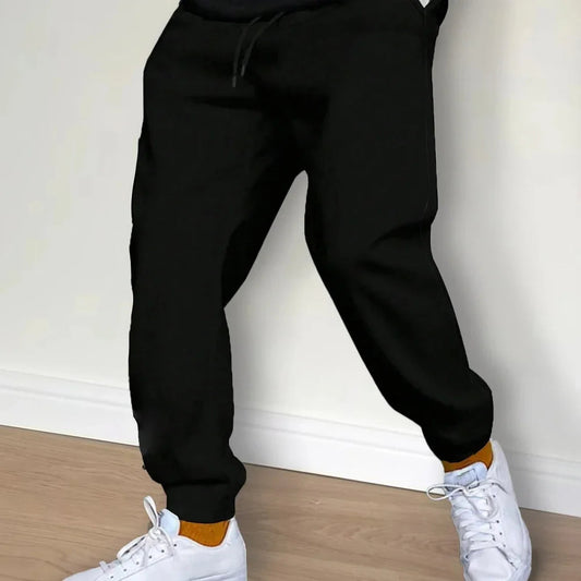 Mens Casual Pants Autumn Winter Fleece Sweatpants Men Running Jogger Sports Gym Trousers Fashion Solid Color Workout Long Pants Zen fit plus