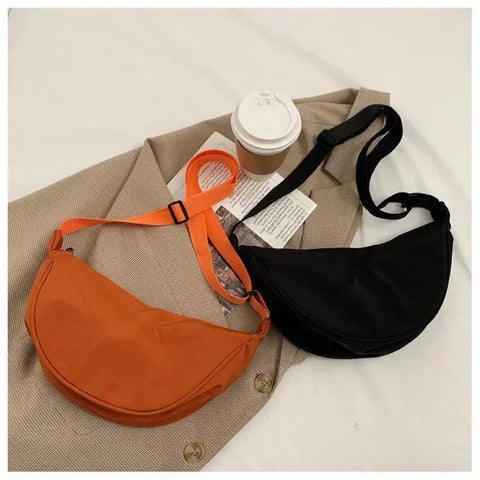 Solid Color Chest Bag For Women Large Capacity Travel Crossbody Female Half Moon Belt Bag Ladies Daily Street Fanny Packs 2024 Zen fit plus