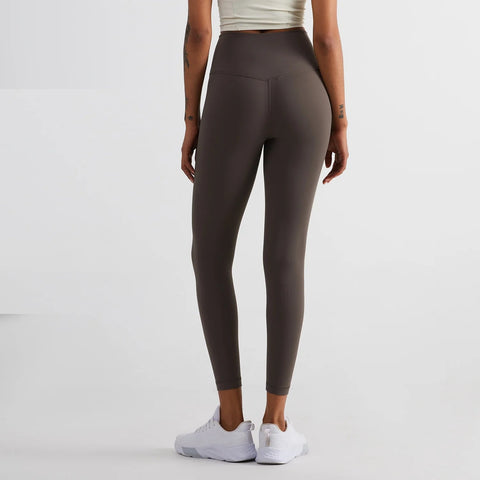Solid Color Back Waist Pocket High Waist Yoga Legging Women Sport Cropped Pants Butter Athletic Gym Comprehensive Training Jog Zen fit plus