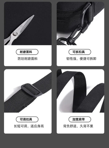 Minimalist Black Shoulder Bag Retro Male Nylon Crossbody Bags Men's Small Messenger Bag for Men Suitable for Daily Use - Zen Fit Plus