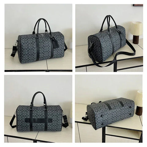 PU Leather Gym Bag Travel Totes Duffle Women Sports Fitness Business Casual Luggage Handbag Outdoor Shoulder Weekend Bag for Man - Zen Fit Plus