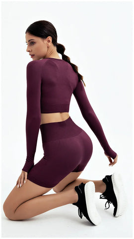 WAREBALL 2/3/4pcs Seamless Yoga Set Gym Clothes Sportswear Yoga Suits For Women Fitness Set Tracksuits Sports Bra Gym Leggings - Zen Fit Plus