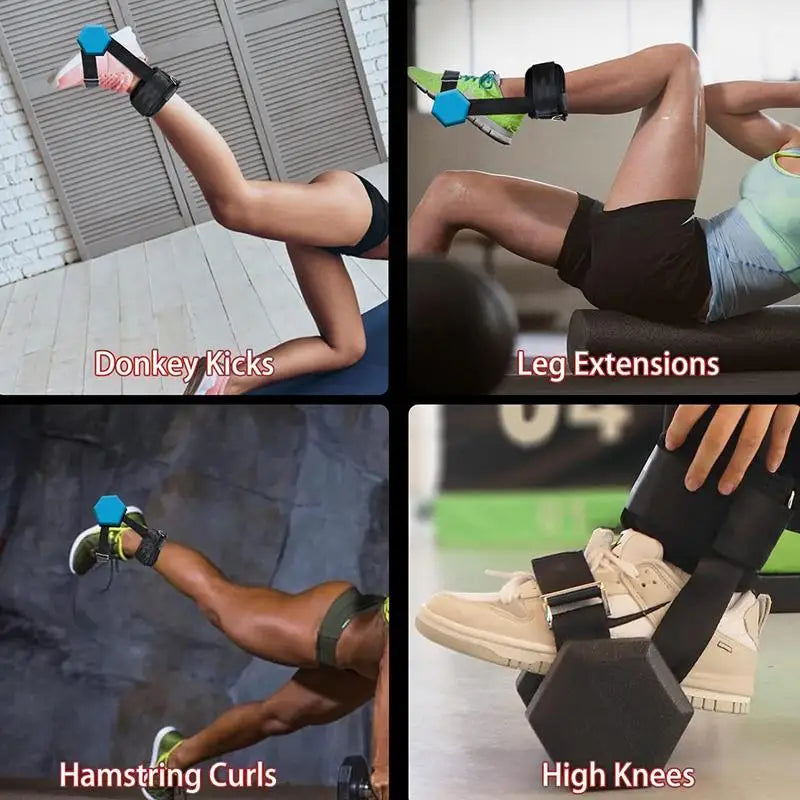 Dumbbell Ankle Strap Adjustable Ankle Weights Strap For Men Adjustable Weight Dumbbell Ankle Straps Portable Ankle Straps Legs Zen fit plus