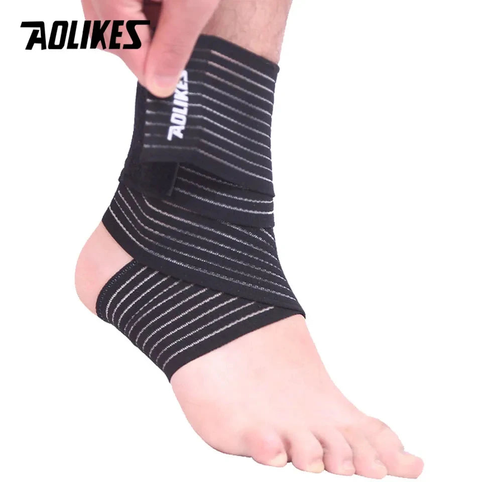 AOLIKES 1PC 40-180cm Compression Bandage Protector Knee Support Brace Sports Elastic Elbow Straps Leg Bands Bandage Workout Wrap Zen fit plus