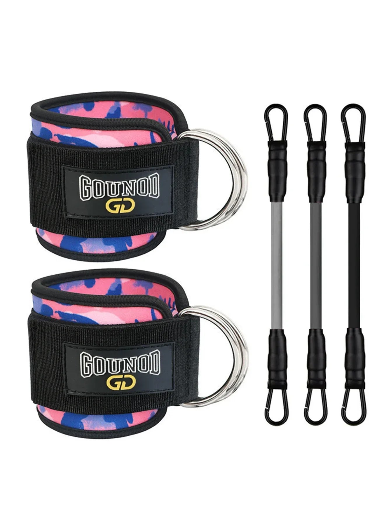 2PC/3PC GOUNOD Fitness Ankle Strap Adjustable D-Ring Support Cuffs Gym Leg Strength Exercise Pulley With Buckle Sport Guard Safe - Zen Fit Plus