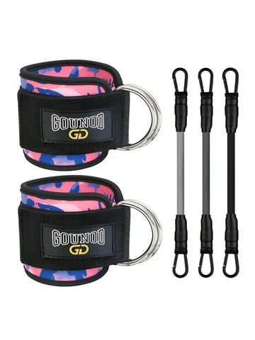 2PC/3PC GOUNOD Fitness Ankle Strap Adjustable D-Ring Support Cuffs Gym Leg Strength Exercise Pulley With Buckle Sport Guard Safe - Zen Fit Plus