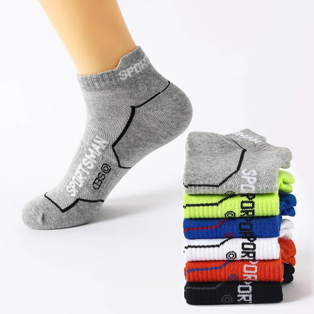 6 Pairs Socks Men's Short Socks Sweat Absorbent and Odorous Basketball Socks Running Sports Socks Breathable Mesh Men's Socks - Zen Fit Plus