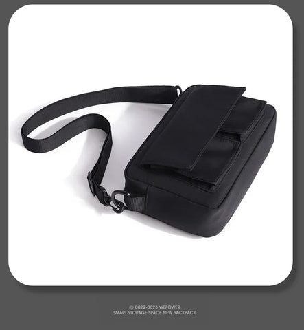 Minimalist Black Shoulder Bag Retro Male Nylon Crossbody Bags Men's Small Messenger Bag for Men Suitable for Daily Use - Zen Fit Plus