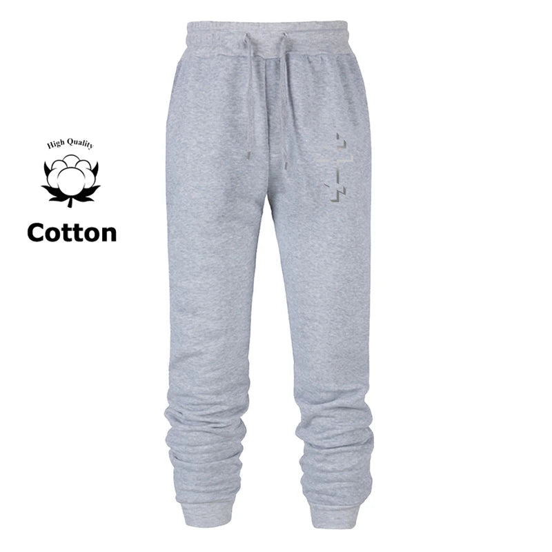 Cross Print Sweatpants for Men Christian Athletic Running Joggers Trackpants Autumn Winter Warm Cozy Fleece Lined Pants Trousers Zen fit plus
