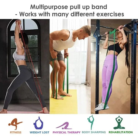 5~120lbs Fitness Resistance Band Boxing Agility Training Workout Gym Equipment Yoga Pilates Accessories Rubber Band Home Gym Zen fit plus