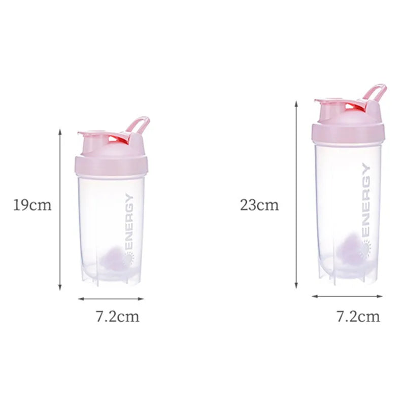 500/700ml Portable Shaker Bottle with Stirring Ball Is Perfect for Protein Shakes and Pre-workout Water Bottles without BPA Zen fit plus