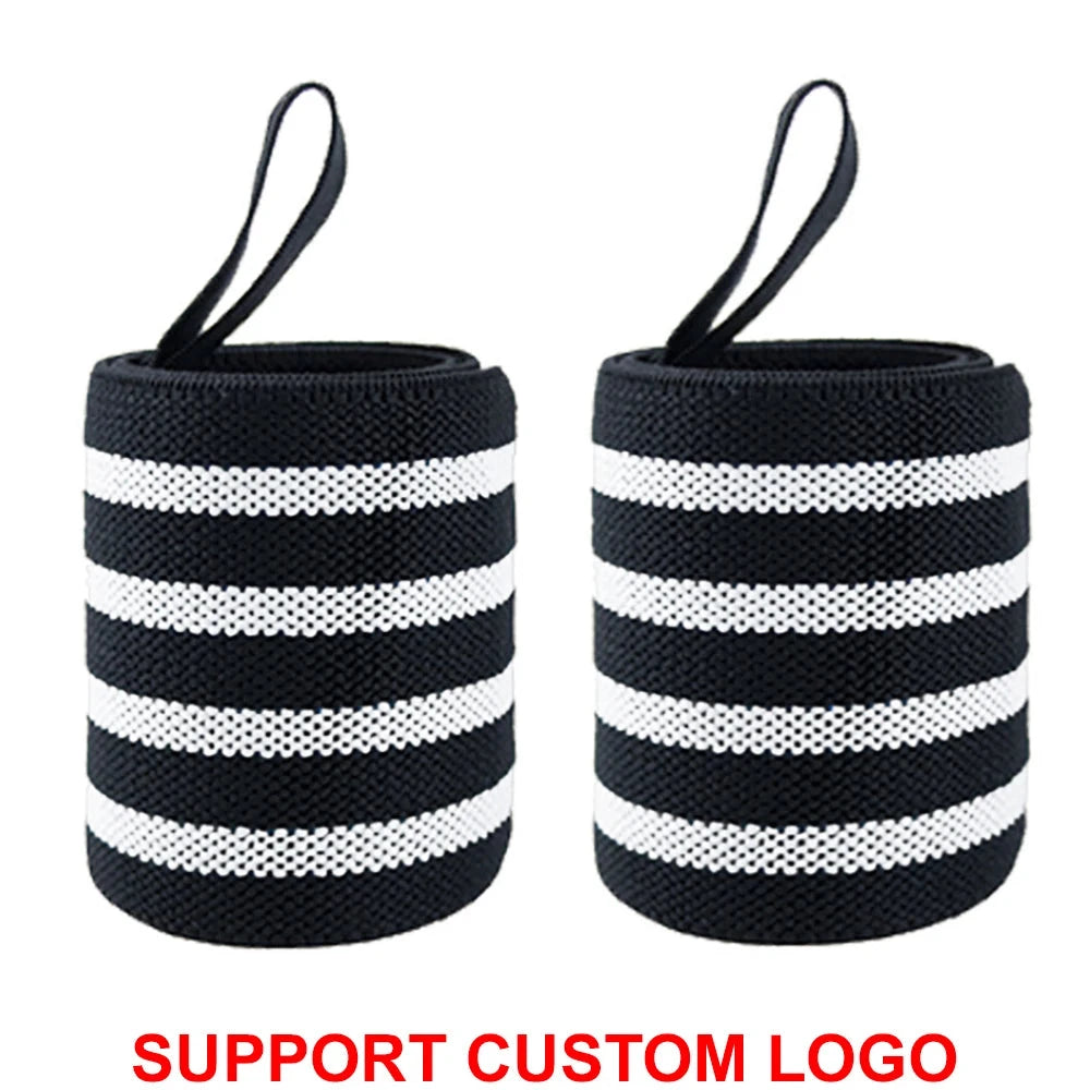 1 Pair Wristband Wrist Support Brace Straps Extra Strength Weight Lifting Wrist Wraps Bandage Fitness Gym Training Custom Logo Zen Fit Plus