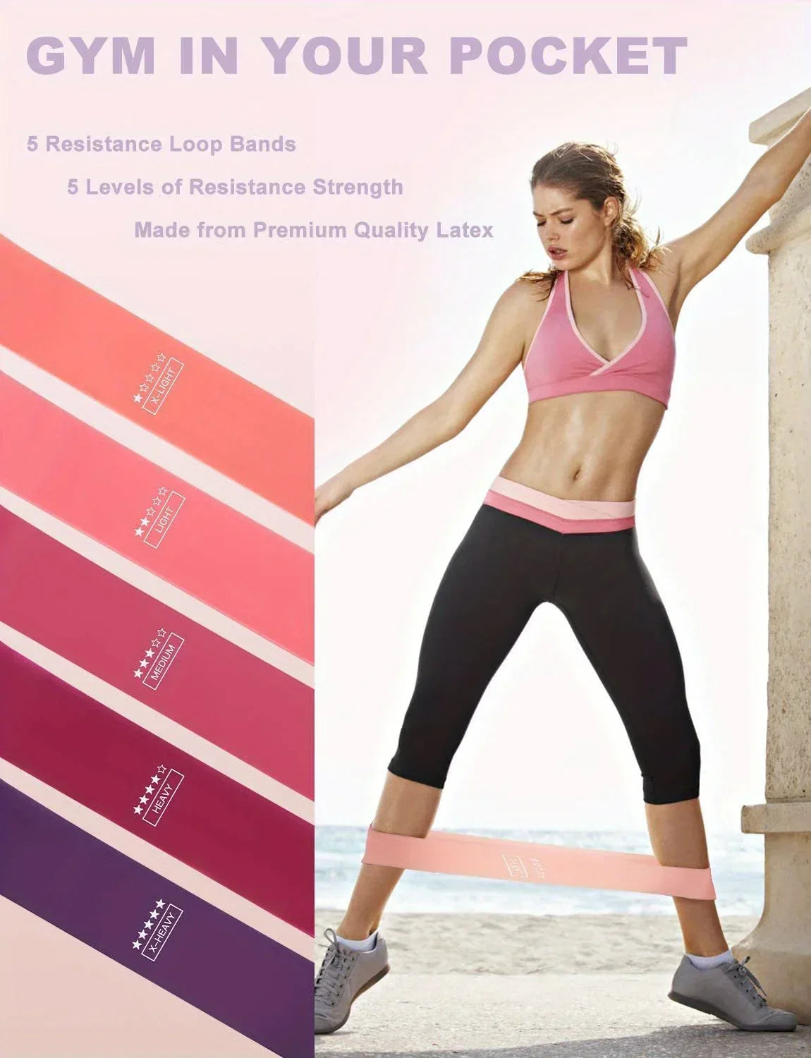 Fitness Elastic Resistance Bands Home training yoga sport resistance bands Stretching Pilates Crossfit Workout Gym Equipment - Zen Fit Plus