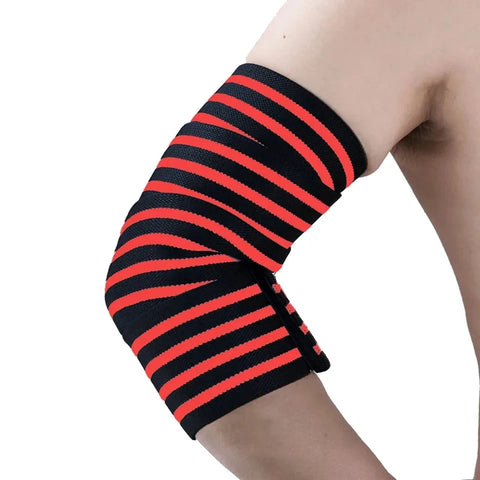 LOOGDEEL Elastic Elbow Sleeve Bandage Weightlifting Powerlifting Bodybuilding Arm Wrap Brace Strap Compression Elbow Support Pad Zen Fit Plus