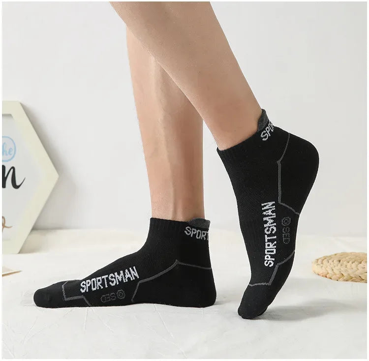 6 Pairs Socks Men's Short Socks Sweat Absorbent and Odorous Basketball Socks Running Sports Socks Breathable Mesh Men's Socks - Zen Fit Plus