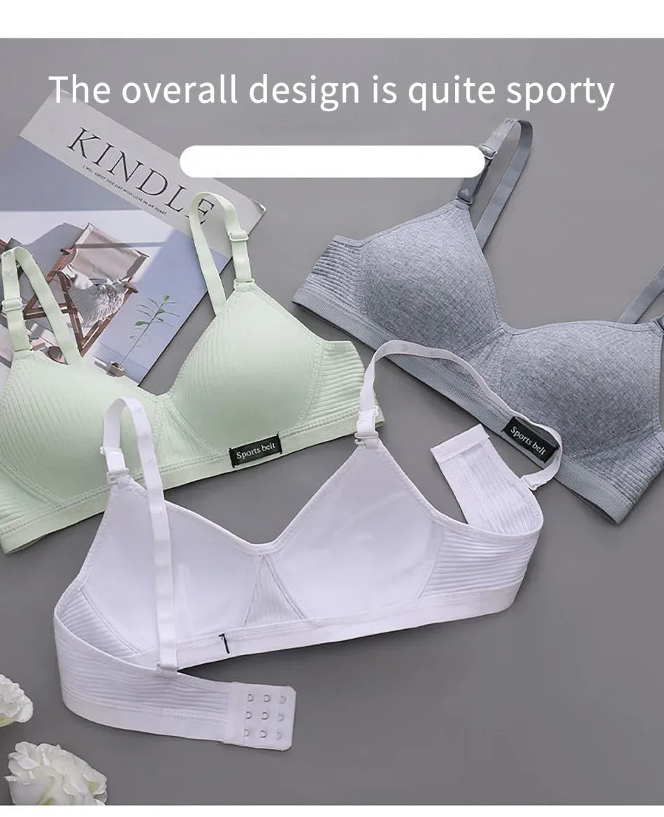 Sport Underwear for Teens Seamless Girl No Underwire Training Bra Soft Skin-Friendly School Girl Small Size Bra Clothing - Zen Fit Plus