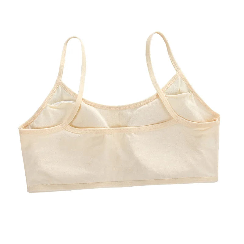 4PCS/lot Solid Kids Bras For Teenage Girls Comfortable Young Children Wireless Vest Tops Teenager Girls Sportswear Training Bras Zen Fit Plus