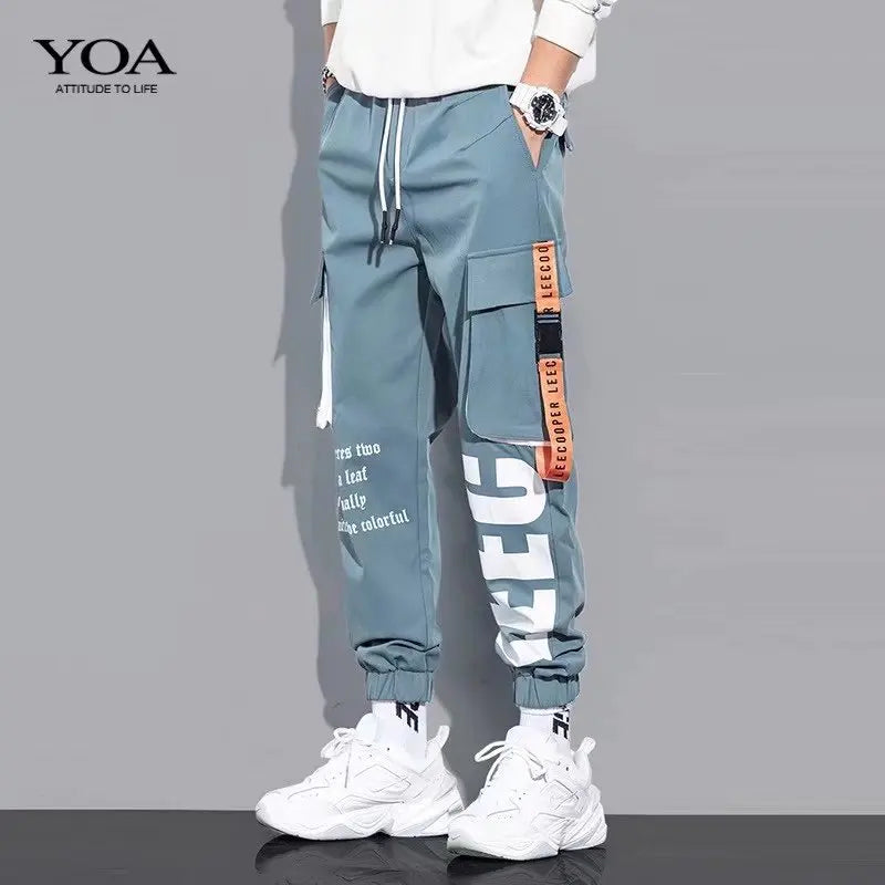 Classic Design Multi Flap Pockets Cargo Pants,Men's Loose Fit Drawstring Harem Cargo Jogger Pants oversized pants men and women Zen fit plus