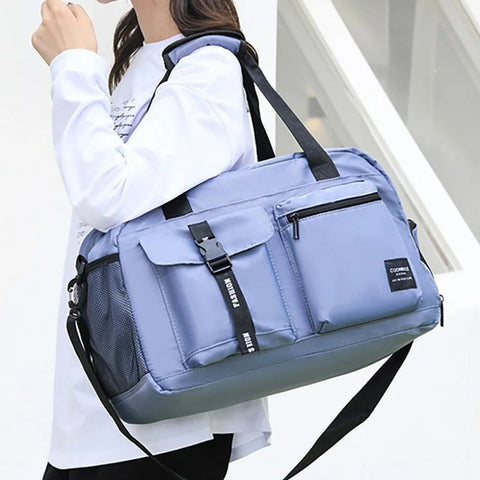 Large Fitness Bag Sports Handbag Women Dry Wet Shoes Pocket Single Shoulder Crossbody Swimming Yoga Gym Travel Backpack Duffel Zen fit plus