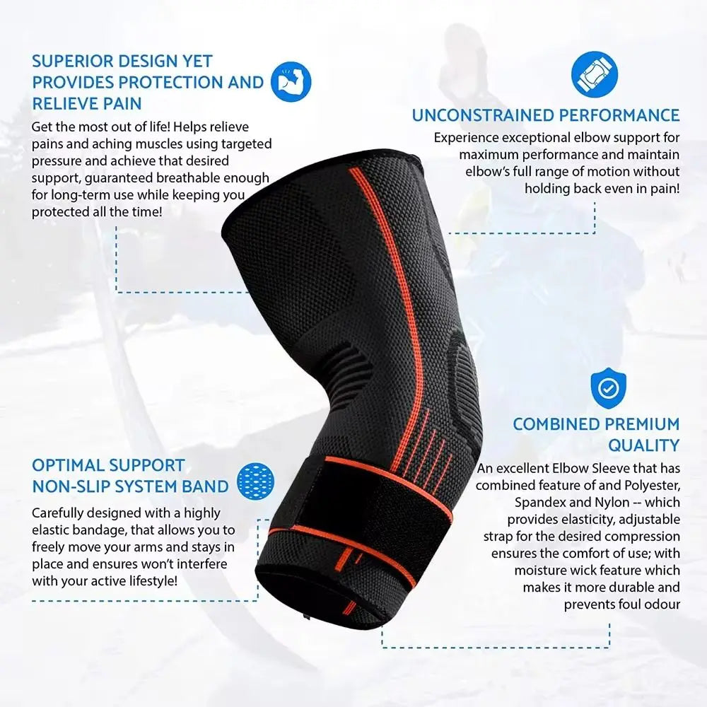 Elbow Compression Sleeve Support Brace Arm Warmers Arthritis Bandage Arm Pads Guard Stretch Safety Accessories For Women Men Zen fit plus