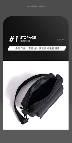 Minimalist Black Shoulder Bag Retro Male Nylon Crossbody Bags Men's Small Messenger Bag for Men Suitable for Daily Use - Zen Fit Plus