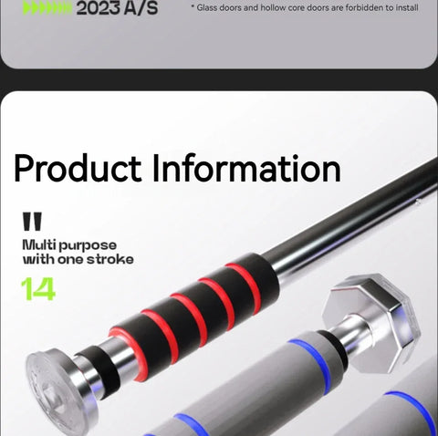 Telescopic Doorway Pull Up Bar Non-Slip Chin-Up Fitness Equipment Adjustable Home Gym Strength Training Heavy Duty For Men Women - Zen Fit Plus