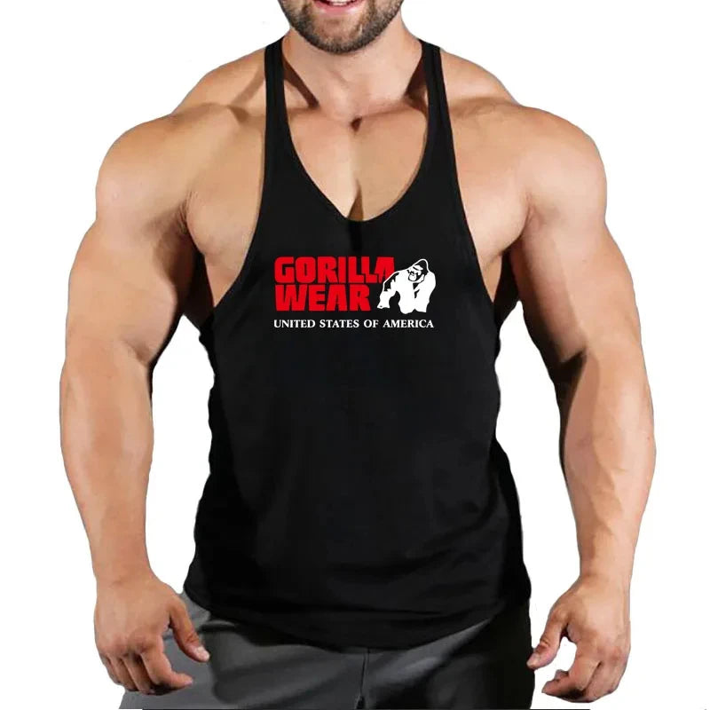 Muscular Man Gyms Men's Clothes Tank Top Vest Gym Bodybuilding and Fitness Stringer Clothing Workout Brand Singlets Shirt Muscle Zen fit plus