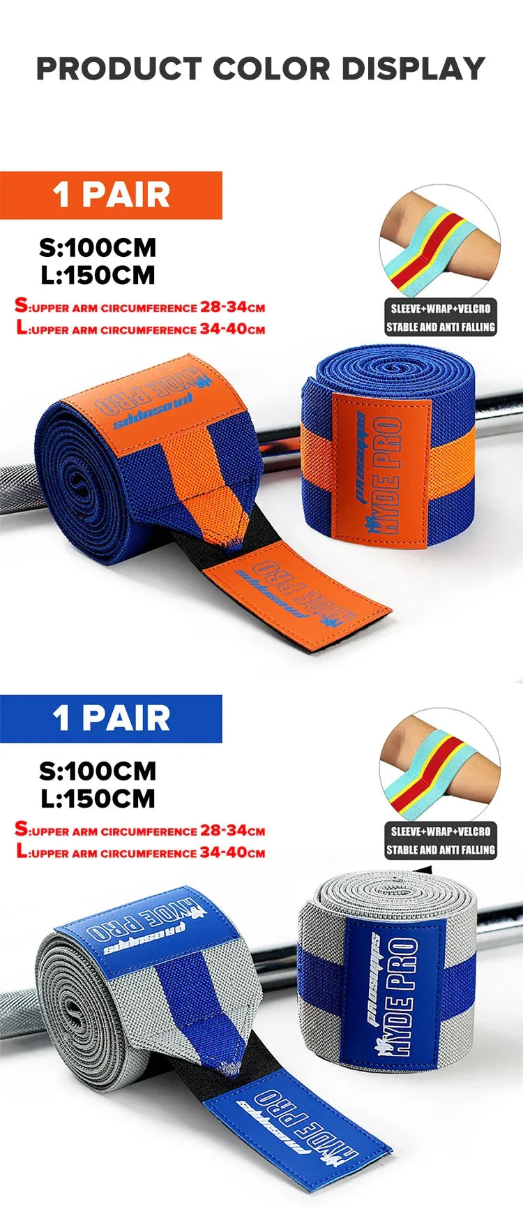 1PC PSIII 150cm Premium Elbow Pads Wrap Strap Bandage Brace Support Gym Fitness Sport Protecter for Weightlifting Bench Press - Zen Fit Plus