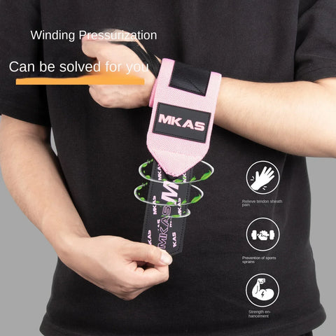 2PCS Wristband Wrist Support Weight Lifting Gym Training Wrist Support Brace Straps Wraps Crossfit Powerlifting - Zen Fit Plus