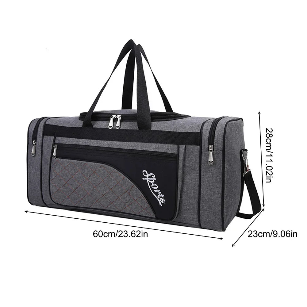 Oxford Dry Wet Separation Bags Large Capacity Portable Gym Bags Multifunctional Wear-resistant Side Zippers for Travel Swimming Zen fit plus