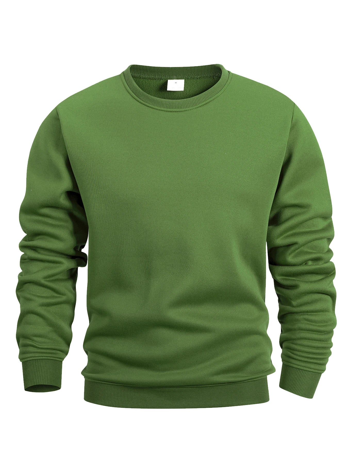 Men's Crew Neck Sweatshirts Solid Color Sweatwear Spring Outdoor Casual Daily Long Sleeve Pullover Hoodie Man Sportswear Zen Fit Plus