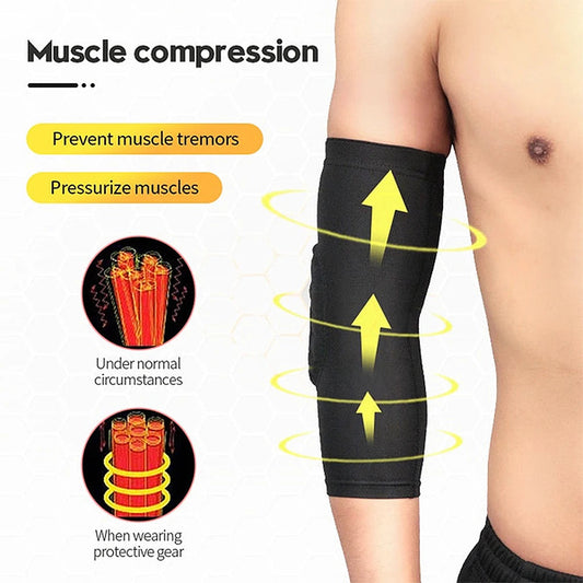 1 PC Sports Elbow Support Sleeve Honeycomb Paded Arm Joint Protector Breathbable Elbow Pads Cycling Running Basketball Arm Guard Zen fit plus