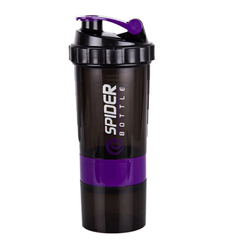 3 Layers Shaker Protein Bottle Powder Shake Cup Large Capacity Water Bottle Plastic Mixing Cup Body-Building Exercise Bottle Zen fit plus
