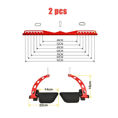 Fitness Rowing Attachment Gym Biceps Triceps Blaster Handle Press Down Grips Hand Lat Pull Down Pulley Cable Machine Accessories - Zen Fit Plus