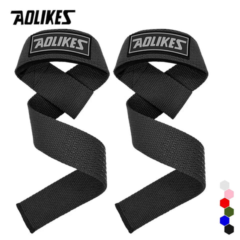 AOLIKES Weightlifting Wrist Straps Strength Training Adjustable Non-slip Gym Fitness Lifting Strap Wrist Support Grip Band Zen fit plus