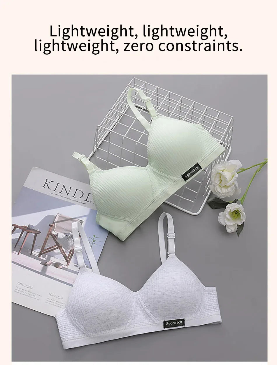 Sport Underwear for Teens Seamless Girl No Underwire Training Bra Soft Skin-Friendly School Girl Small Size Bra Clothing - Zen Fit Plus