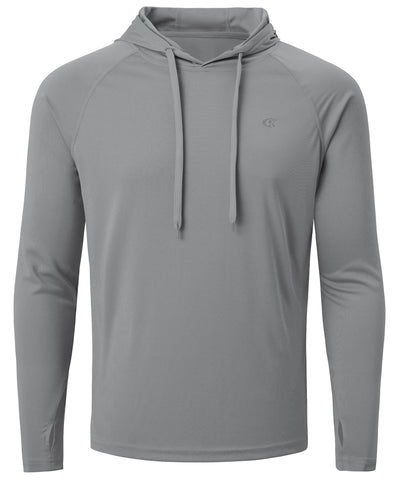 Summer Men's Long Sleeve UPF 50+ Hoodie Shirts, Rash Guard Quick Dry Lightweight T-shirt for Outdoor Jogger Sport Pullover Zen fit plus